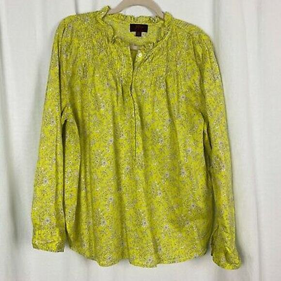J. Crew Cotton Liberty Summer Blooms print Blouse - Picture 2 of 2